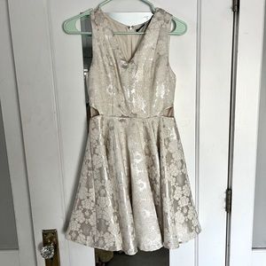 Champaign brocade dress